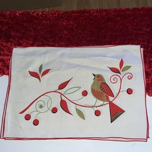 vintage Set Of 4 Placemats Retro Songbird 18X12.5. - Picture 1 of 5