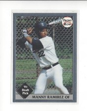 1991 Front Row Draft Picks Silver #47 Manny Ramirez Rookie Indians Red Sox