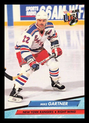 Mike Gartner #135 1992-93 Ultra New York Rangers Hockey - Image 1 of 2