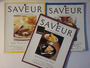 Lof of 3 SAVEUR Magazines (2001 - 2002) - The Perfect Burger, American Pie - Picture 1 of 4