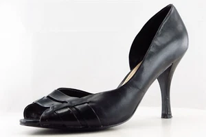 Nine West D'Orsay Black Leather Women Shoes Size 8 Medium - Picture 1 of 6