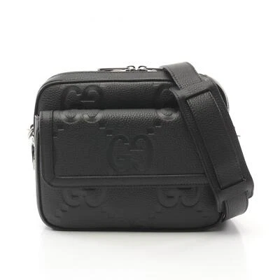 GUCCI Jumbo GG Bandolera Bolso de Hombro 794088AABY01000 Cuero Negro NUEVO para Hombres Foto 1 de 4