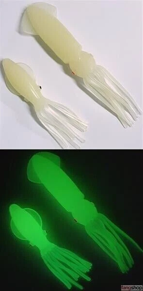 Fladen Winged Squid luminous 10cm 15cm Gummiköder selbstleuchtend Norwegen Islan - Bild 1 von 1