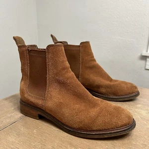 Clarks Clarkdale Arlo Chelsea Boot Women’s 6M Brown Suede Leather Comfort - Picture 1 of 19