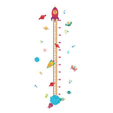  Cartoon Planet Height Measure Wall Stickers Home Decor Chart Ruler Decoration