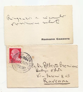 GG602-PITTURA-ROMANO GAZZERA BIGLIETTO CON AUGURI - Picture 1 of 1