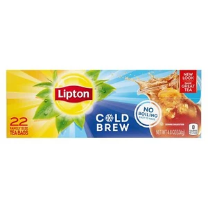 Lipton Decaf Cold Brew Eisteebeutel, Familiengröße kalorienfrei, einfach zuzubereiten - Bild 1 von 10