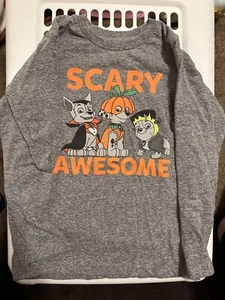 Preowned Paw Patrol Halloween tee shirt SCARY AWESOME Chase Rubble Marshall sz 6 - Picture 1 of 3