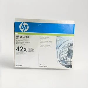 NEW Genuine HP 42X Dual Pack Black Q5942XD High Volume Print Cartridge 8492A001 - Photo 1/5