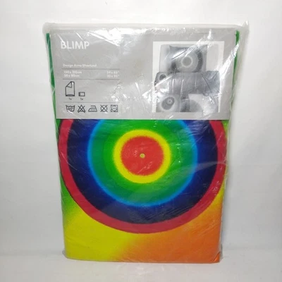 Ikea Blimp Tie Dye Circles Bright Rainbow Single Duvet Cover Set New Vintage - Image 1 of 4