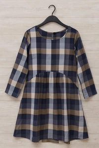 🌸 Rainbow Kleid kariert – Blau Grau Beige – Größe 40 – Neu & ungetragen - Bild 1 von 3