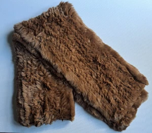 Per Se by Carlisle Collection Echt Kaninchenfell Schal braun weich unbenutzt Winter - Bild 1 von 9