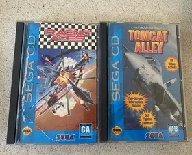 Sega CD Racing Aces y Tomcat Alley con registro y manuales