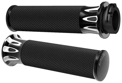 Empuñaduras Arlen Ness Serie Fusion - Corte Profundidad - Negro Motocicleta Bicicleta de Calle 07-317 Foto 1 de 4