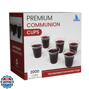 Steadfast Selections Bulk Premium 2000 Plastic Communion Cups - Disposable Ho - Picture 1 of 5