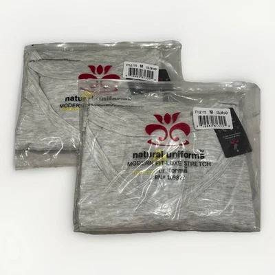 2 Natural Uniforms Women's Under Scrub Tee V-Neck Long Sleeve T-Shirt Tops 7170 - Image 1 of 2