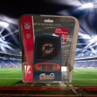 Despertador de Balanço NFL MIAMI DOLPHINS NOVO CAIXA NUNCA ABERTA 2003 - Imagem 1 de 4