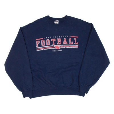 Moletom masculino JERZEES The Gridiron futebol azul EUA L - Imagem 1 de 4