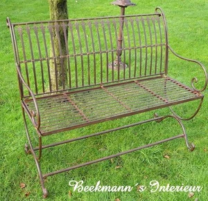 GARTENBANK ANTIK NOSTALGIE LANDHAUSSTIL NEU GARTENMÖBEL METALL PARK BANK EISEN - Bild 1 von 1