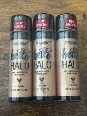 Wet n Wild MegaGlo Hello Halo Liquid Face Highlighter Goddess Glow 309B - 3 Pack - Image 1 of 2
