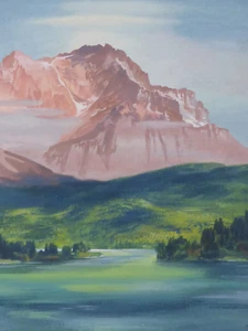 Eduard Steiner (1907-1993) Schüler bei Emil Preetorius Alpensee Landschaft (98) - Picture 1 of 6