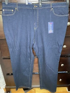 Neu mit Etikett $ 65 Chaps Daniella Curvy dunkelblaue Damenjeans schlankmachende Passform Übergröße 24W - Bild 1 von 10