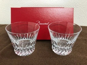 Baccarat Year Tumbler Vita 2019 Crystal Rock Glass Set of 2with Box - Picture 1 of 5