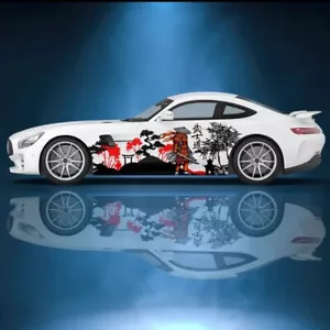 Custom Samurai Livery Racing Side Wrap; JDM Inspired Samurai Custom Decal Side - Foto 1 di 1