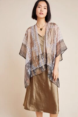 RARO NUEVO CON ETIQUETAS Anthropologie Ellery Sheer Kimono OS Foto 1 de 4