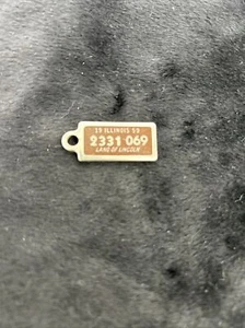 Disabled Veterans DAV Mini License Plate Key Chain ILLINOIS 1959 Brown 2331 069 - Picture 1 of 2