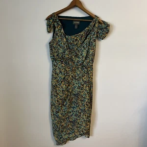Zac Posen Women’s Size 6 100% Silk Midi Off Shoulder Asymmetric Pencil Dress - Picture 1 of 11