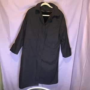 Women’s DSCP Quarterdeck Collection Coat Black Faux Fur Lined Vintage 14R - Picture 1 of 6