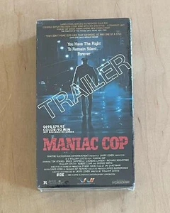 MANIAC COP & MAMA DRACULA (1988) Sealed VHS Trans World Horror VHS Promo Trailer - Picture 1 of 7