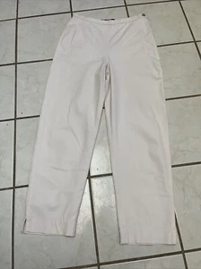 WEEKEND MAX MARA Pale Pink Cotton High Rise Side Zipper Tapered Pants Sz US 4 - Picture 1 of 6