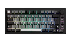 MonsGeek Akko Tastiera - M1 V5 VIA Custom Mechanical Keyboard - Black&Silver ISO - Afbeelding 1 van 13