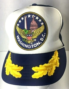 Sombrero/Gorra de Camionero Washington D.C. Hojas Doradas Snapback Malla - ¡Muy Bonita! - Imagen 1 de 5