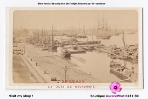 BORDEAUX, LE QUAI DE BOURGOGNE, BATEAUX, VOILIERS, CDV 1889 -I80 - Imagen 1 de 2