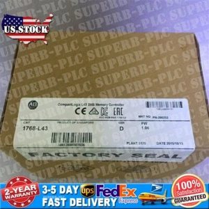 New Factory Sealed AB 1768-L43 SER D CompactLogix L43 Controller 1768L43 US - Picture 1 of 1