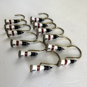 Lighthouse nautical beach shower curtain rings – 12 decorative hooks - Picture 1 of 5