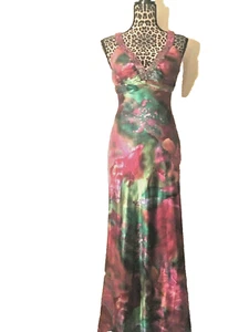  David Bridal mermaid long dress size 8 exotic color like flowers Beautiful  - Picture 1 of 5