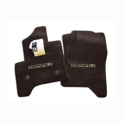 GMC Sierra Denali 2500 3500 Front Floor Mats Dark Brown Premium 32oz Quality - Image 1 of 4