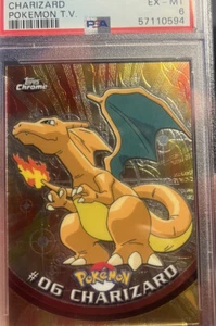 VINTAGE 2000 Pokemon Card Charizard Topps Ultra Rare Holo #6 PSA 6 - Picture 1 of 2