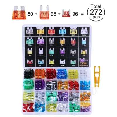 272pcs Car Blade Fuse Assortment Kit Standard Mini Low Profile Auto Truck SUV RV - Image 1 of 4