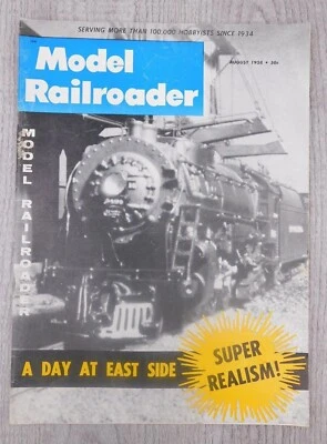 Model Railroader AUG 1958 Vol. 25 No.8 Trains Hobbies Mancave Vintage Magazine - Image 1 of 4
