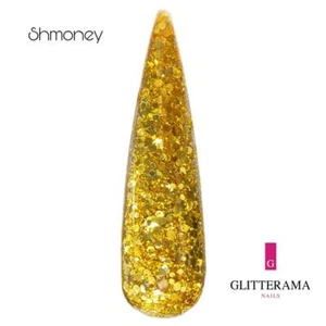 SHMONEY Color Acrílico Polvo Glitterama Uñas Oro Brillo Brillo Grueso - Imagen 1 de 1