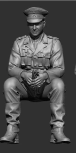 Ww2 German Officer 1/16th Scale Resin Printed Unpainted