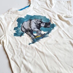 Gymboree Boys 7 "Hop n Roll" Rhino Skateboard Tee Shirt NWT - Picture 1 of 3