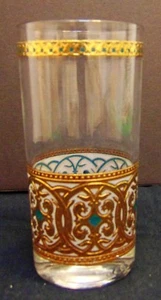 Klarwasser Juise Glas mit goldenem und grünem Muster - Bild 1 von 5