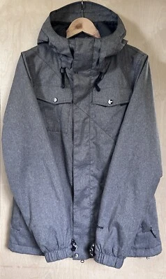 Volcom Women’s Sz M Jacket Gray Ski Snowboard 10kmm Insulated 2 way zip READ!! - Image 1 of 4