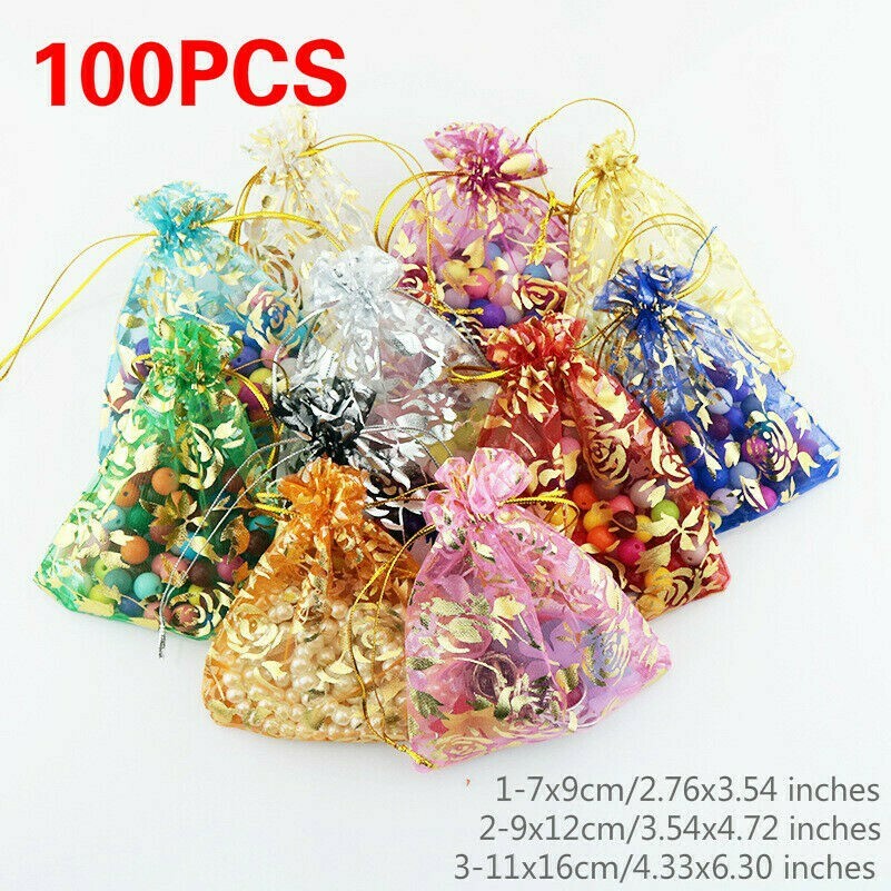 floral organza bags